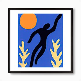 A Blue Dancer, Cut Out, The Matisse Inspired Art Collection Art Print