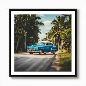 Classic Car In Cuba Art Print