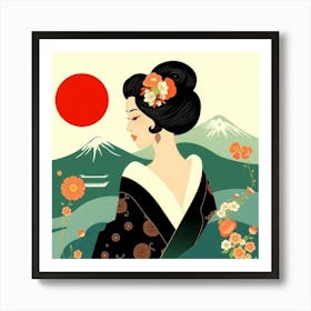 Geisha Woman 2 Art Print