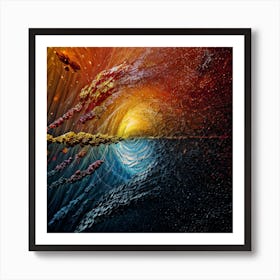 Colliding Worlds - Space explosion Art Print