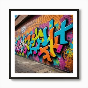 Street Stories: Words on Brick Canvases Art Print