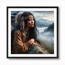 Native American Woman 3 Art Print