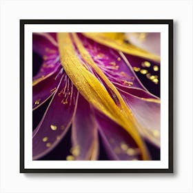 Close Up Of A Purple Flower 1 Art Print
