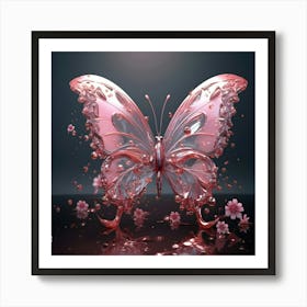 Pink Butterfly Art Print