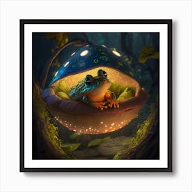 Myeera Enchanted First Glowing Lights Cute Looking Frog In A Gi 6b12413f A925 4fcb A01f 851b2e80be4c Art Print