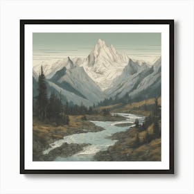 Mountain Stream 1 Art Print