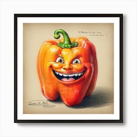 Happy Pepper Art Print