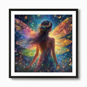 667771 A Luminous, Ethereal Nymph Dances Among Sparkling Xl 1024 V1 0 2 Art Print