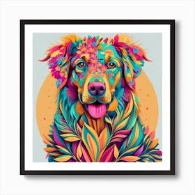 Colorful Dog Art Print