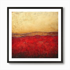 Red Field Art Print