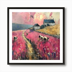 Pink Field, Abstract Expressionism, Minimalism, and Neo-Dada Art Print