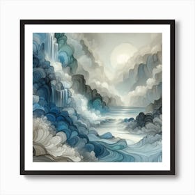 'Clouds And Water' Art Print