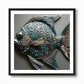 metal fish wall art 5 Art Print