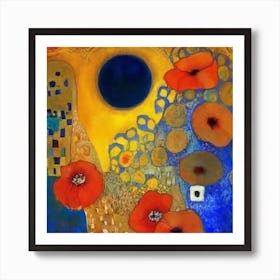 Poppies By Gustav Klimt Art Print