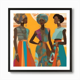 Three African Women 3 Art Print