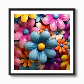 Colorful Flowers 28 Poster