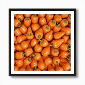 Orange Peppers Art Print