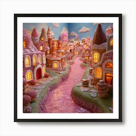 Candy Town Art Art Print