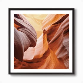 Slot Canyon Walls Square Art Print