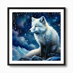 White Fox Art Print