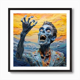 Zombie Man 1 Art Print