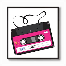 Sexy Pink Cassette Record Graphics Art Print