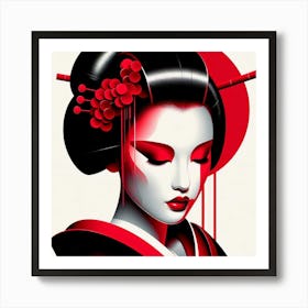 Japan Geisha Visual 2 Art Print