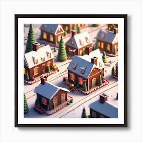 Christmas Village 6 Art Print