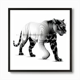 Black And White Panther Art Print