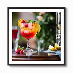 Cocktail On A Table Art Print