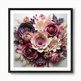 Paper Flowers 32 Art Print