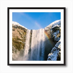 Skogafoss Waterfall Iceland Art Print