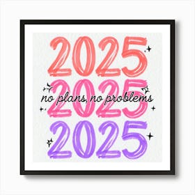 2025 Plans No Problems Art Print