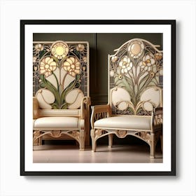 Nouveau Chairs Art Print