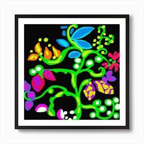 Colorful Botanical Art Print