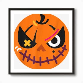 Halloween Pumpkin Emotions Funny Costume Art Print