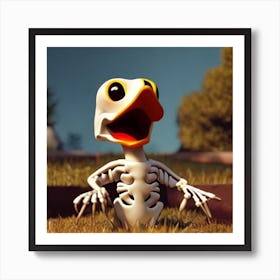 Skeleton Duck Póster