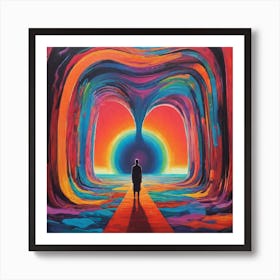 Man In A Tunnel 1 Art Print