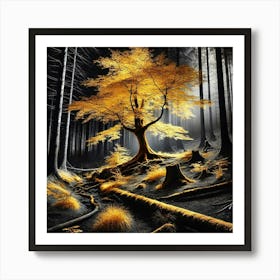 Tree In The Forest 38 Art Print