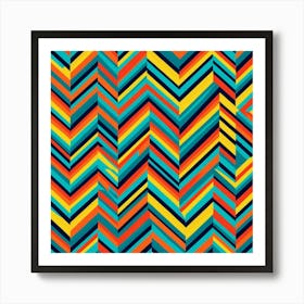 Colorful Chevron Pattern Art Print