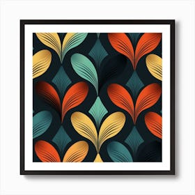 Abstract Floral Pattern 9 Art Print