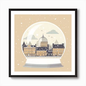 Glasgow United Kingdom Snowglobe Art Print