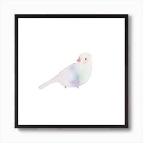 Blushing Bird Opal Square Art Print