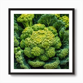 Close Up Of Broccoli 7 Art Print