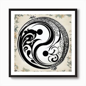 Yin Yang Symbol 11 Art Print