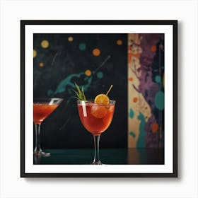 Cocktail On The Table Art Print