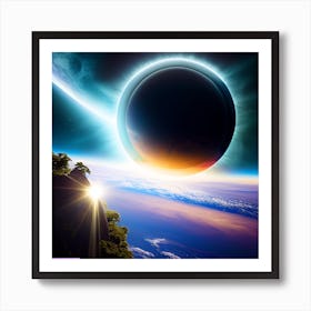 Sun Rising Over The Earth Art Print