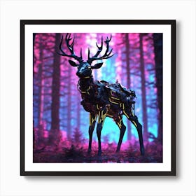 Deer In The Forest 96 Art Print