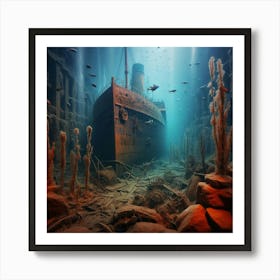 Titanic Under The Sea 2 Art Print