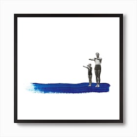 Dive Square Art Print